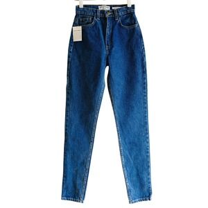 NWT American Apparel The High Waisted‎ Jean Blue Denim 24 Vintage Classic Rare